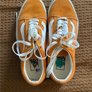 Vans Bold Orange and White Shoes